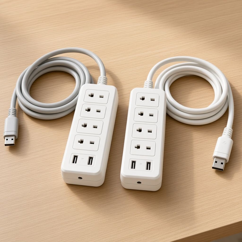 Mehrfachstecker-Set mit USB, 2er