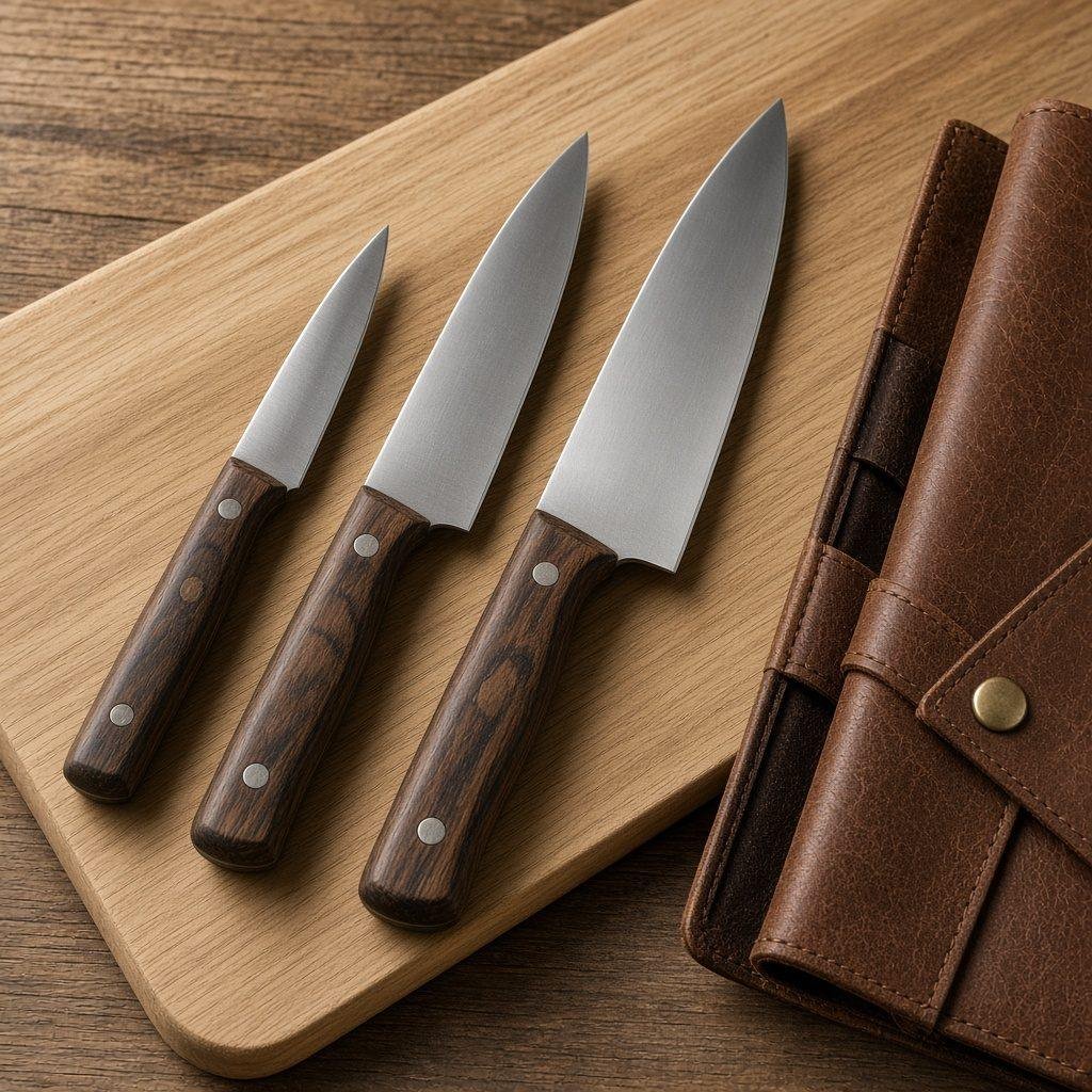 Allzweckmesser-Set mit Lederetui