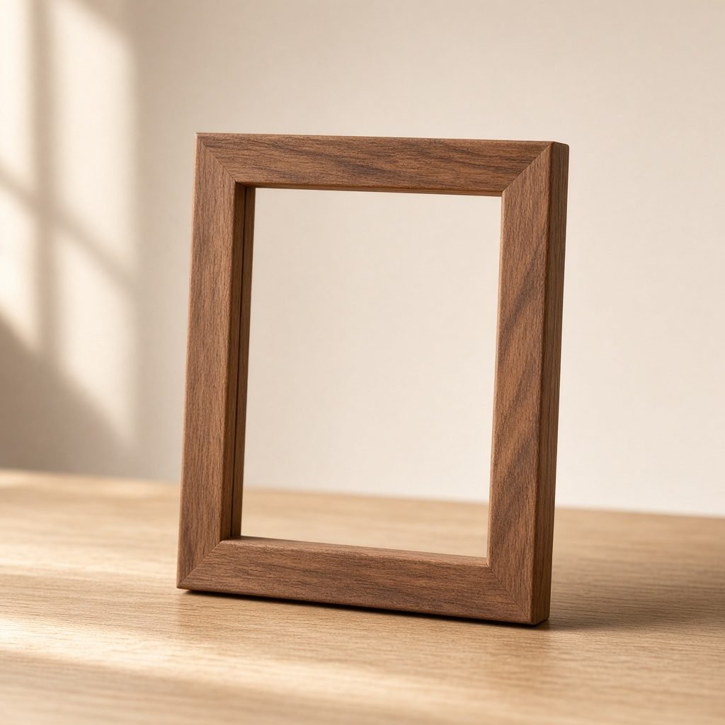 Fotorahmen-Set Nussbaum, 5-teilig — Detailansicht